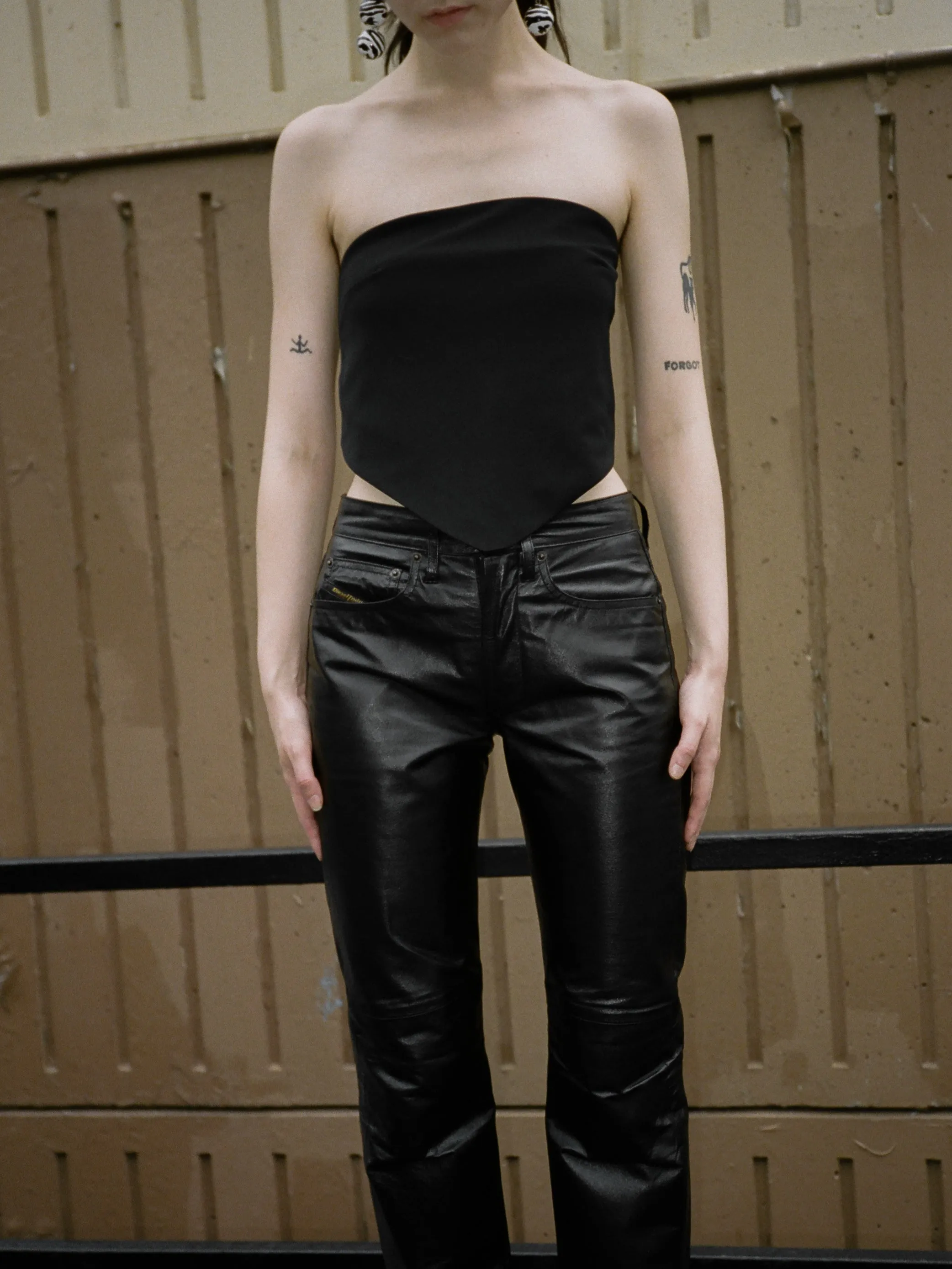 Slim Leather Pants