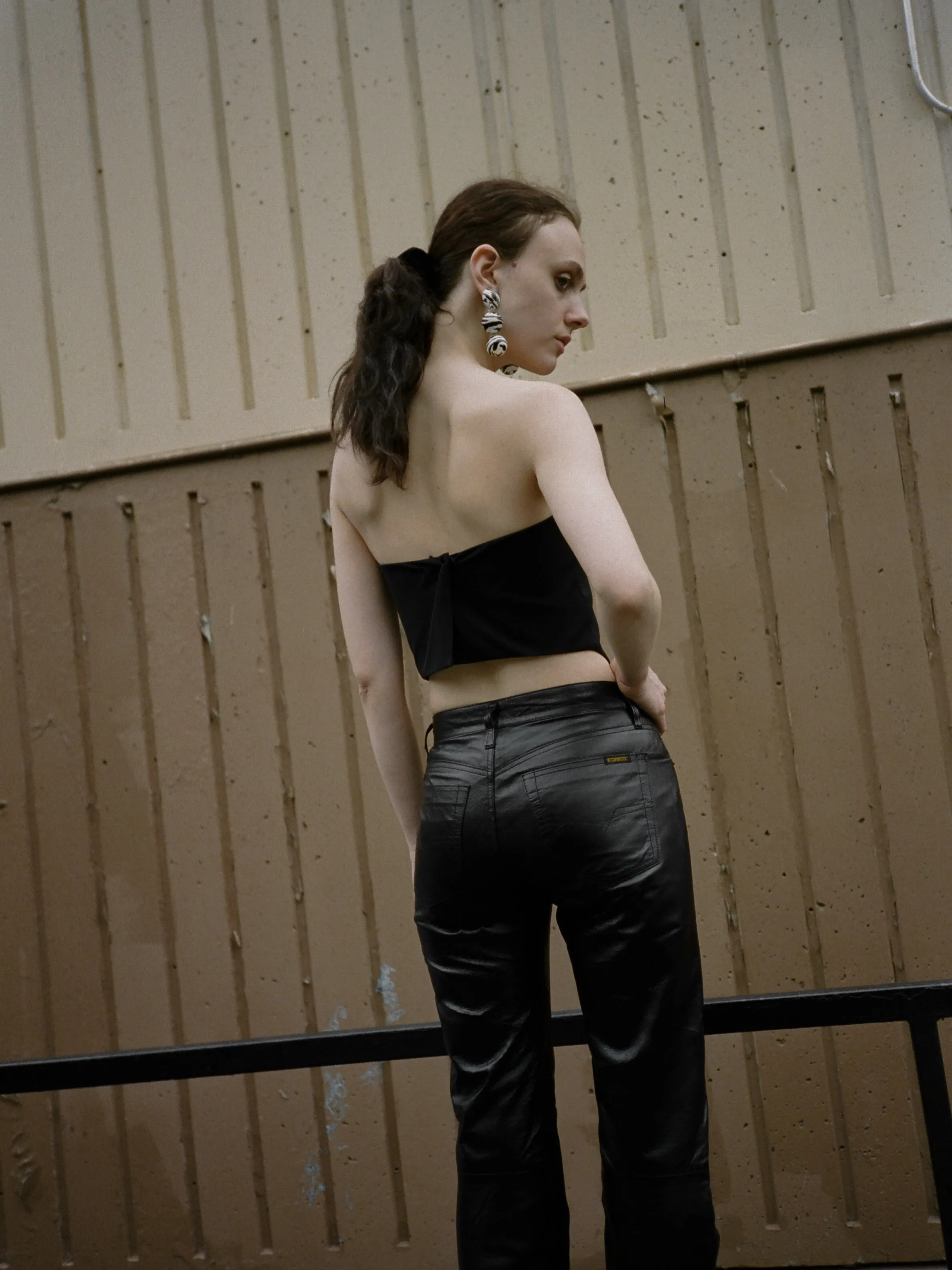 Slim Leather Pants