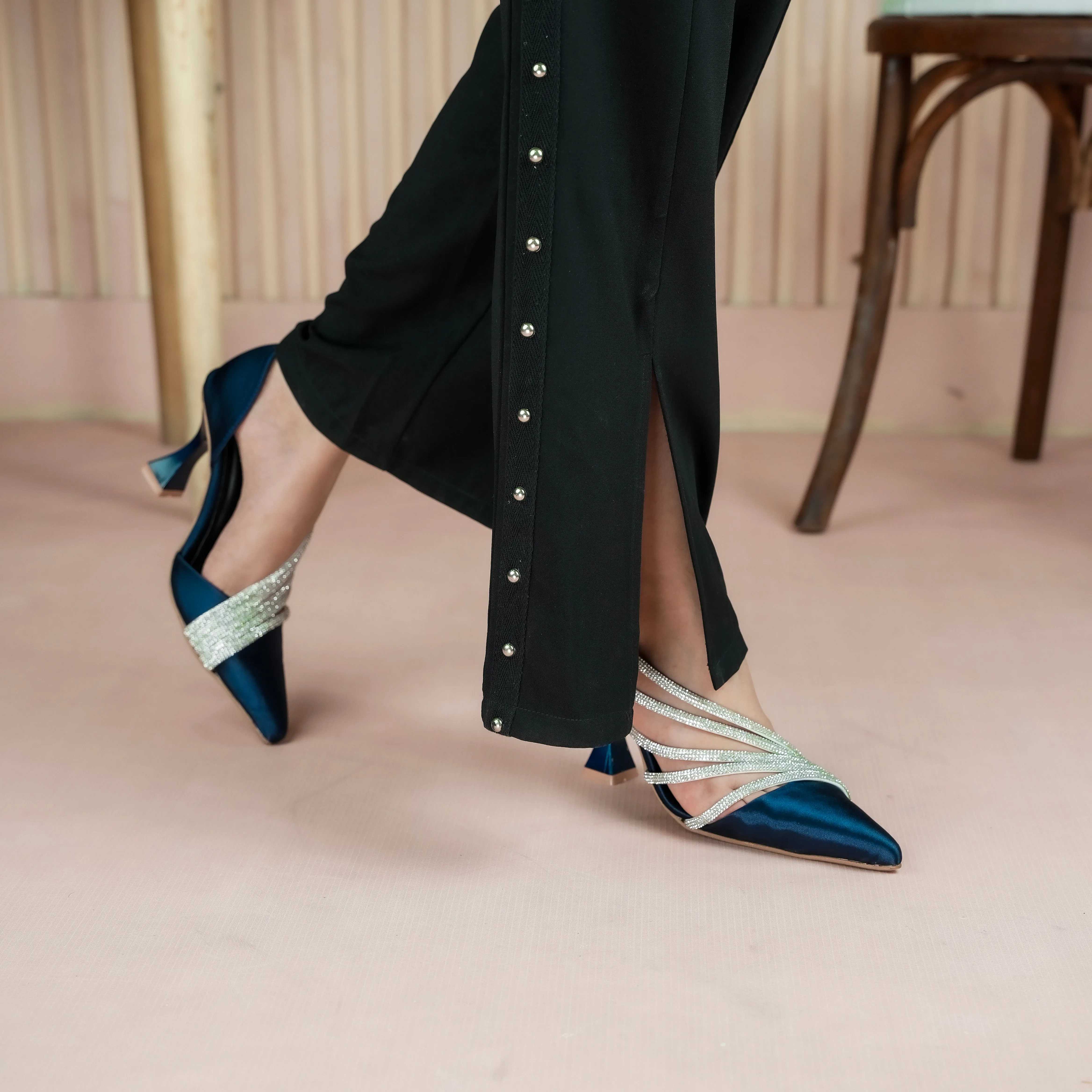 Sling Glitter Heel
