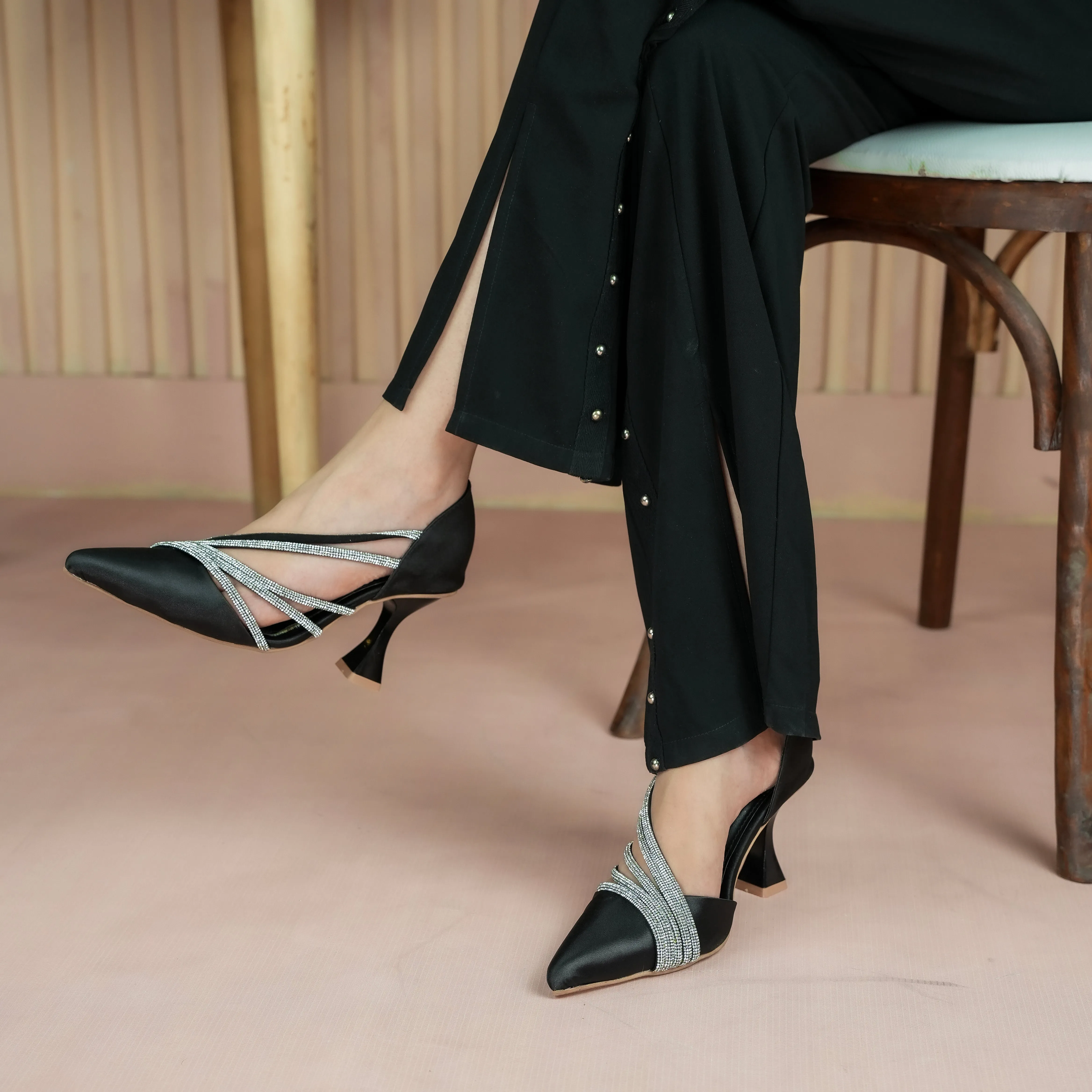 Sling Glitter Heel