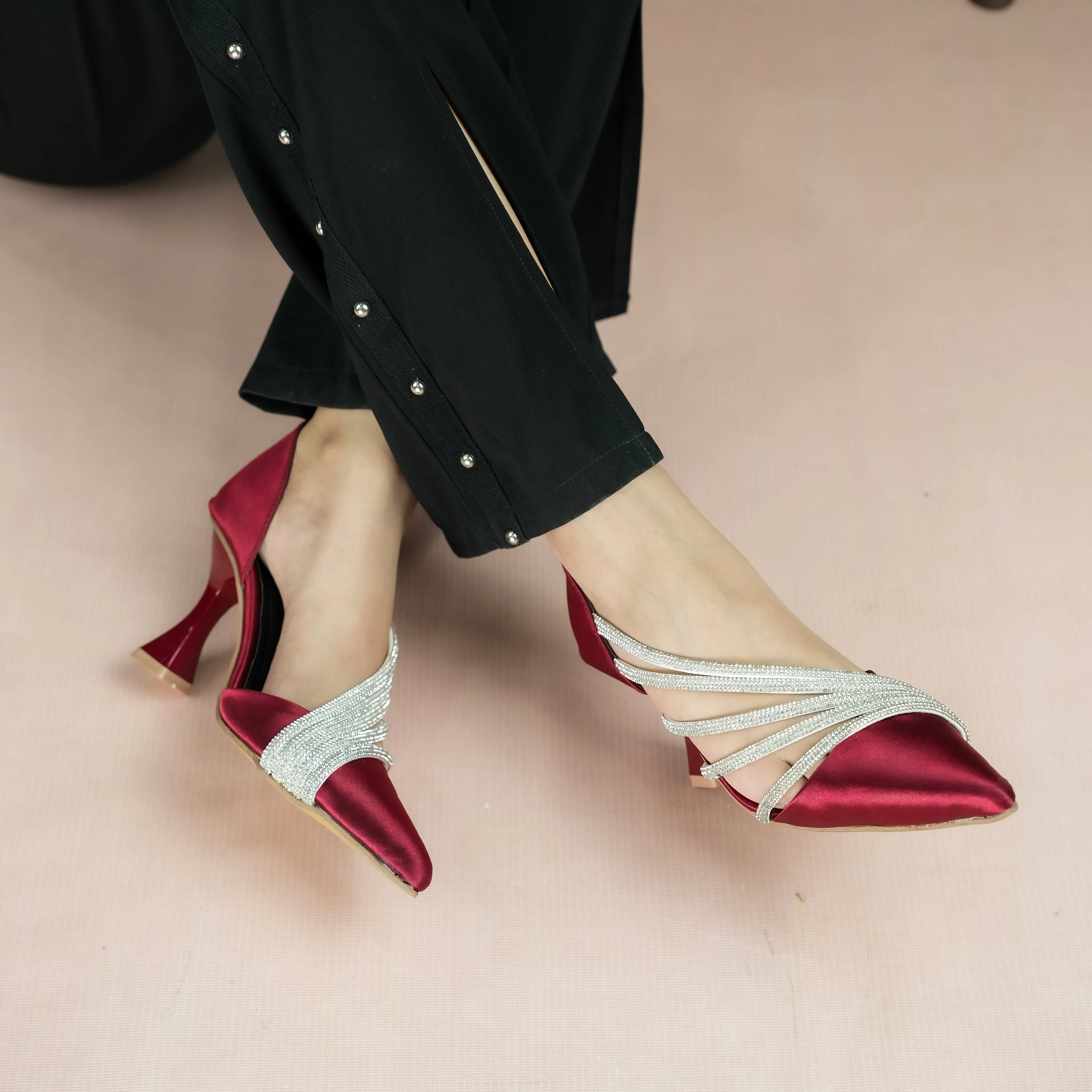 Sling Glitter Heel