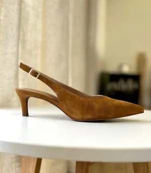 Slingback Stacked High Heels