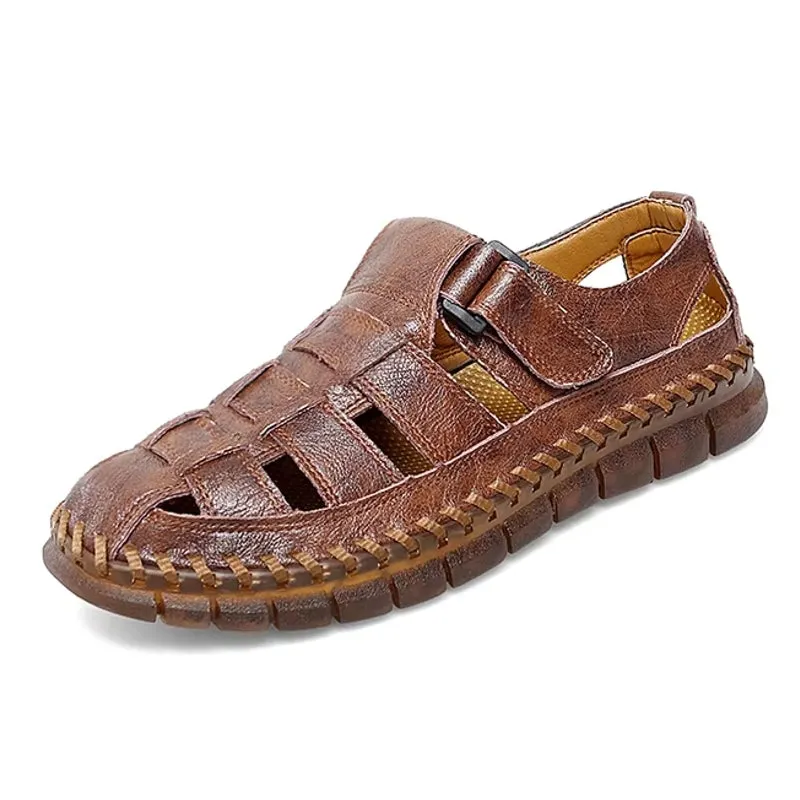 Slip On Split Leather Shoes Men Flats