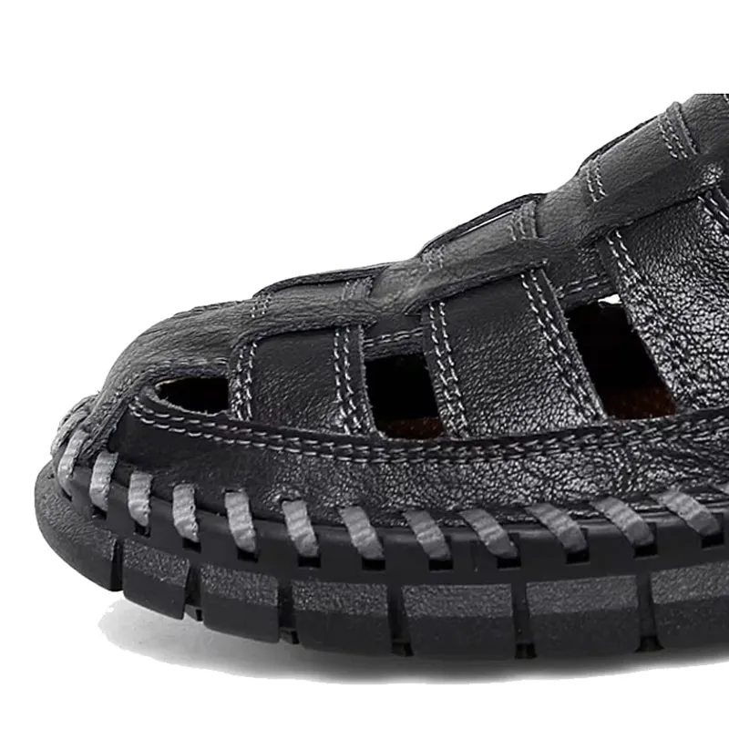 Slip On Split Leather Shoes Men Flats