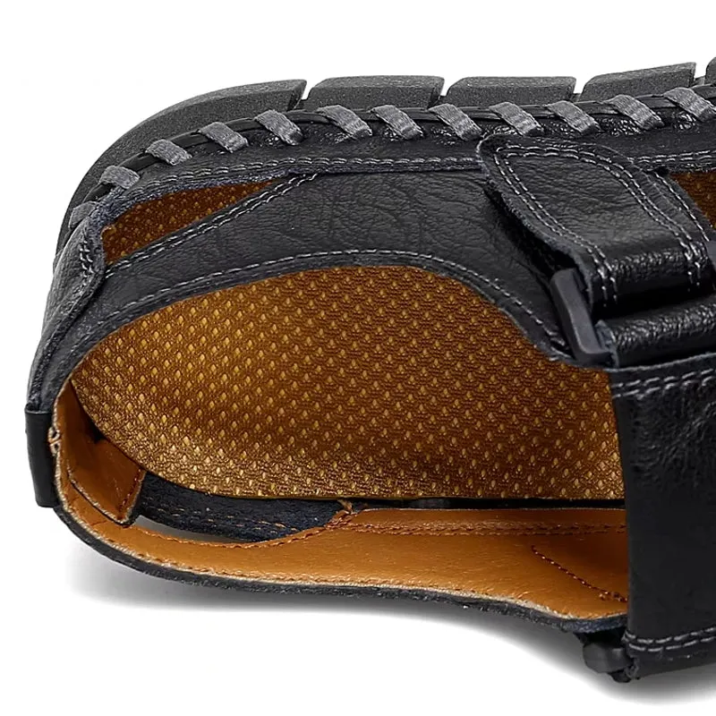 Slip On Split Leather Shoes Men Flats