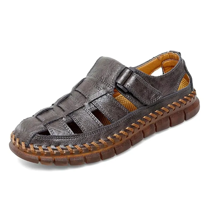 Slip On Split Leather Shoes Men Flats
