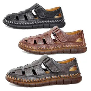 Slip On Split Leather Shoes Men Flats