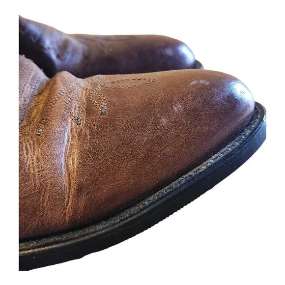 Smoky mountian boots Denver men sz 9.5D brown western cowboy boots leather upper