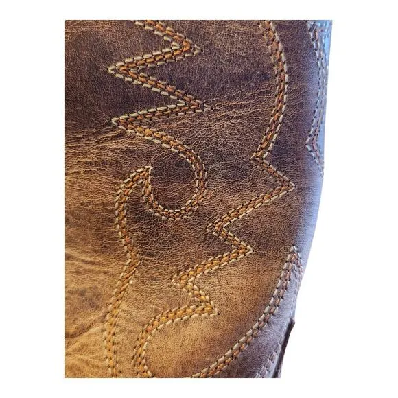 Smoky mountian boots Denver men sz 9.5D brown western cowboy boots leather upper