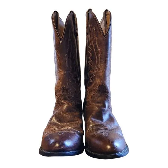 Smoky mountian boots Denver men sz 9.5D brown western cowboy boots leather upper