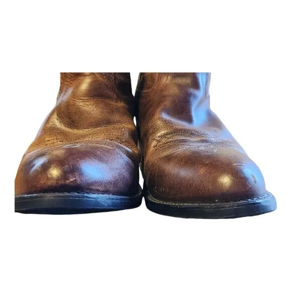 Smoky mountian boots Denver men sz 9.5D brown western cowboy boots leather upper