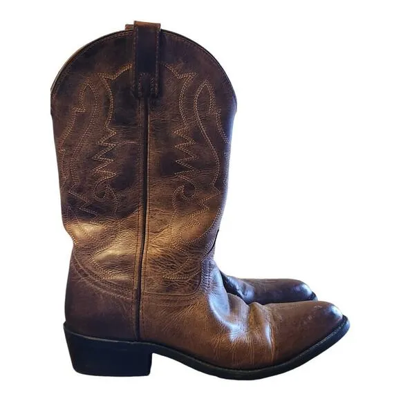 Smoky mountian boots Denver men sz 9.5D brown western cowboy boots leather upper