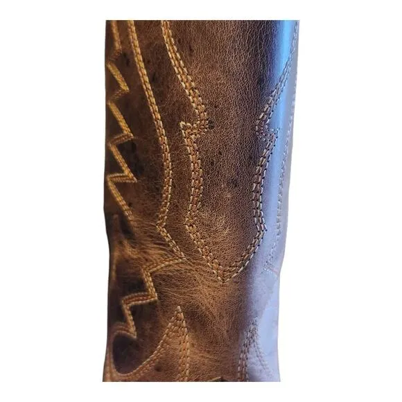 Smoky mountian boots Denver men sz 9.5D brown western cowboy boots leather upper