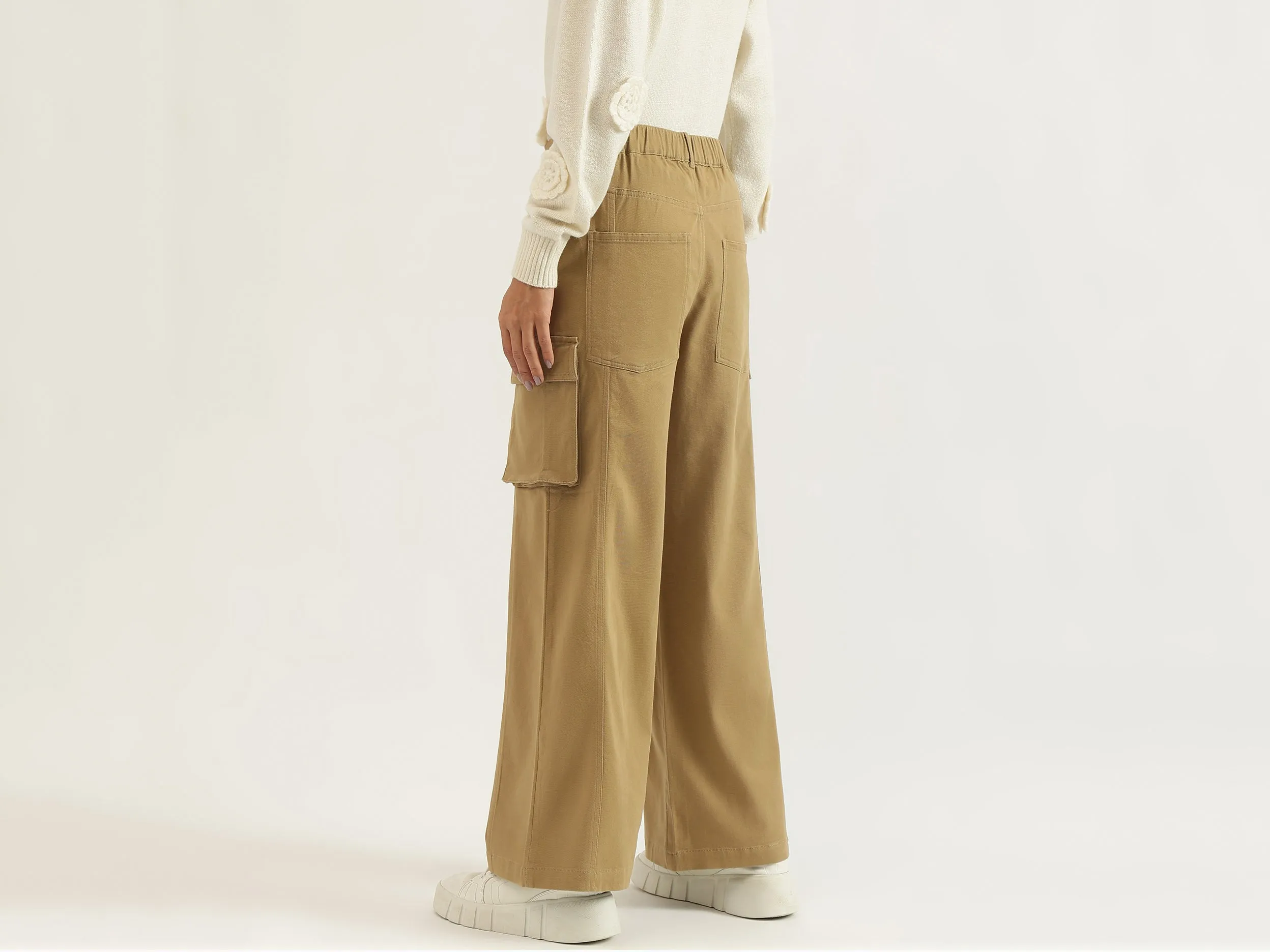 Solid Cargo Pants