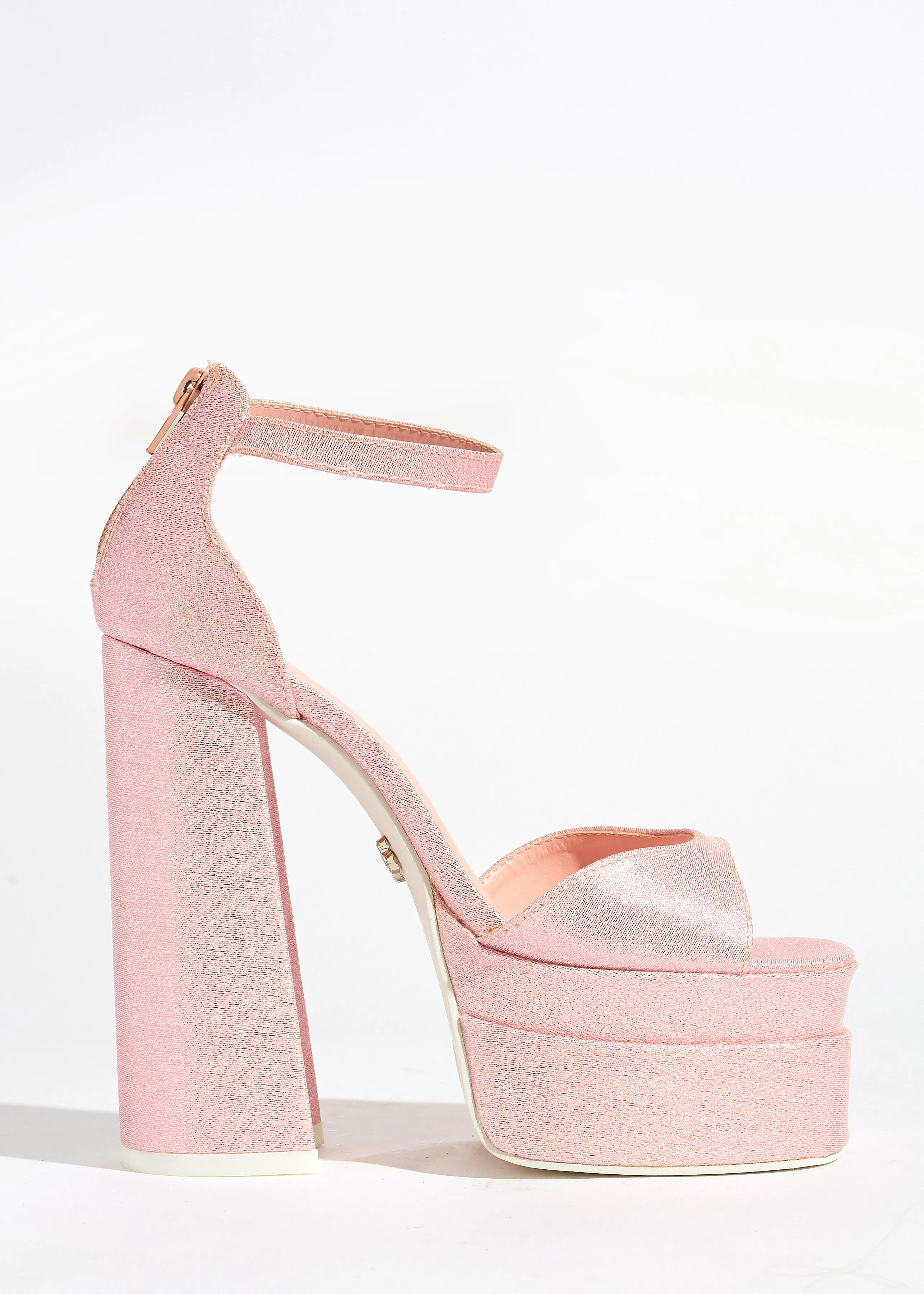 Sophia Pink Glitter Heel