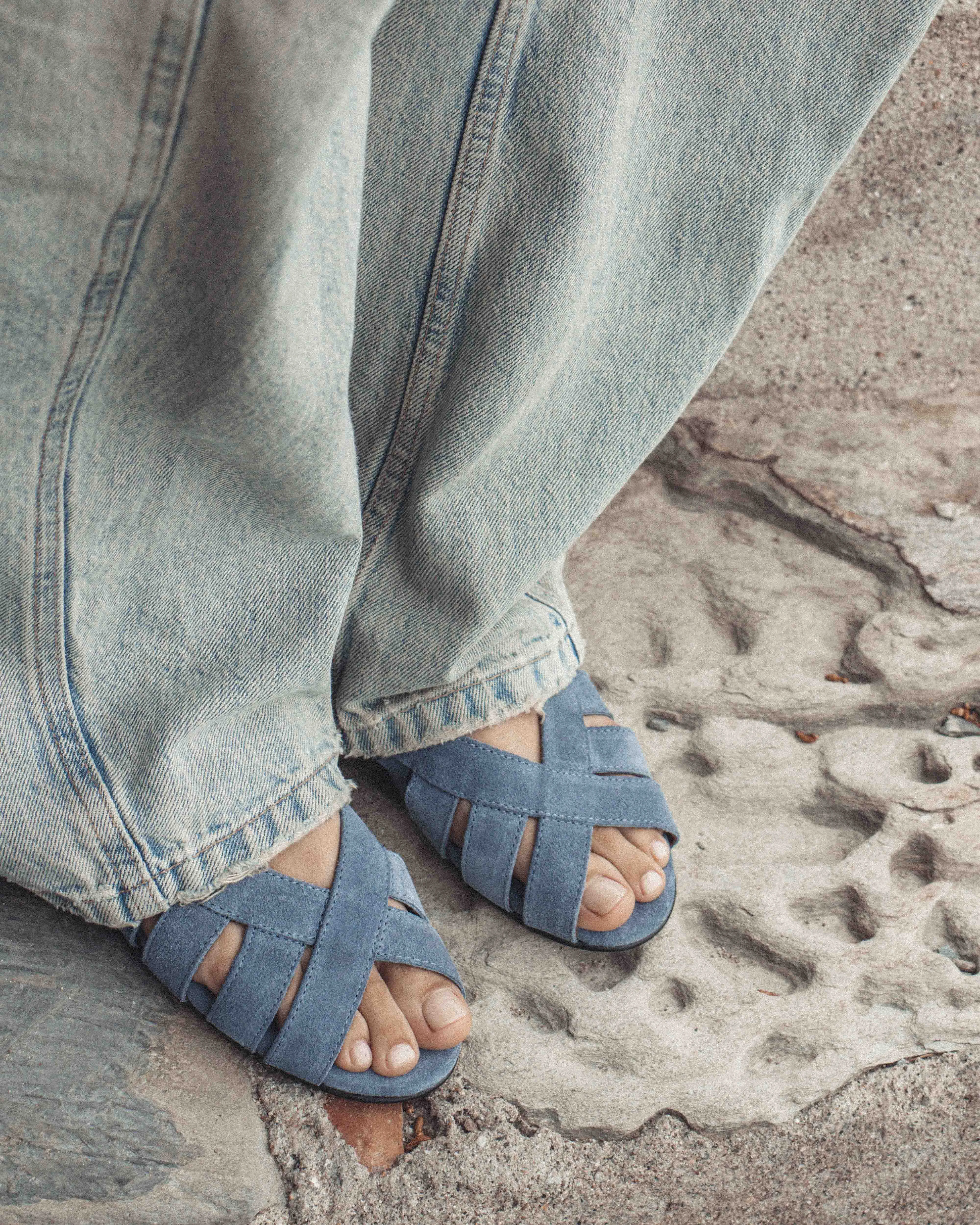 Sophie 20 Calf suede Denim blue