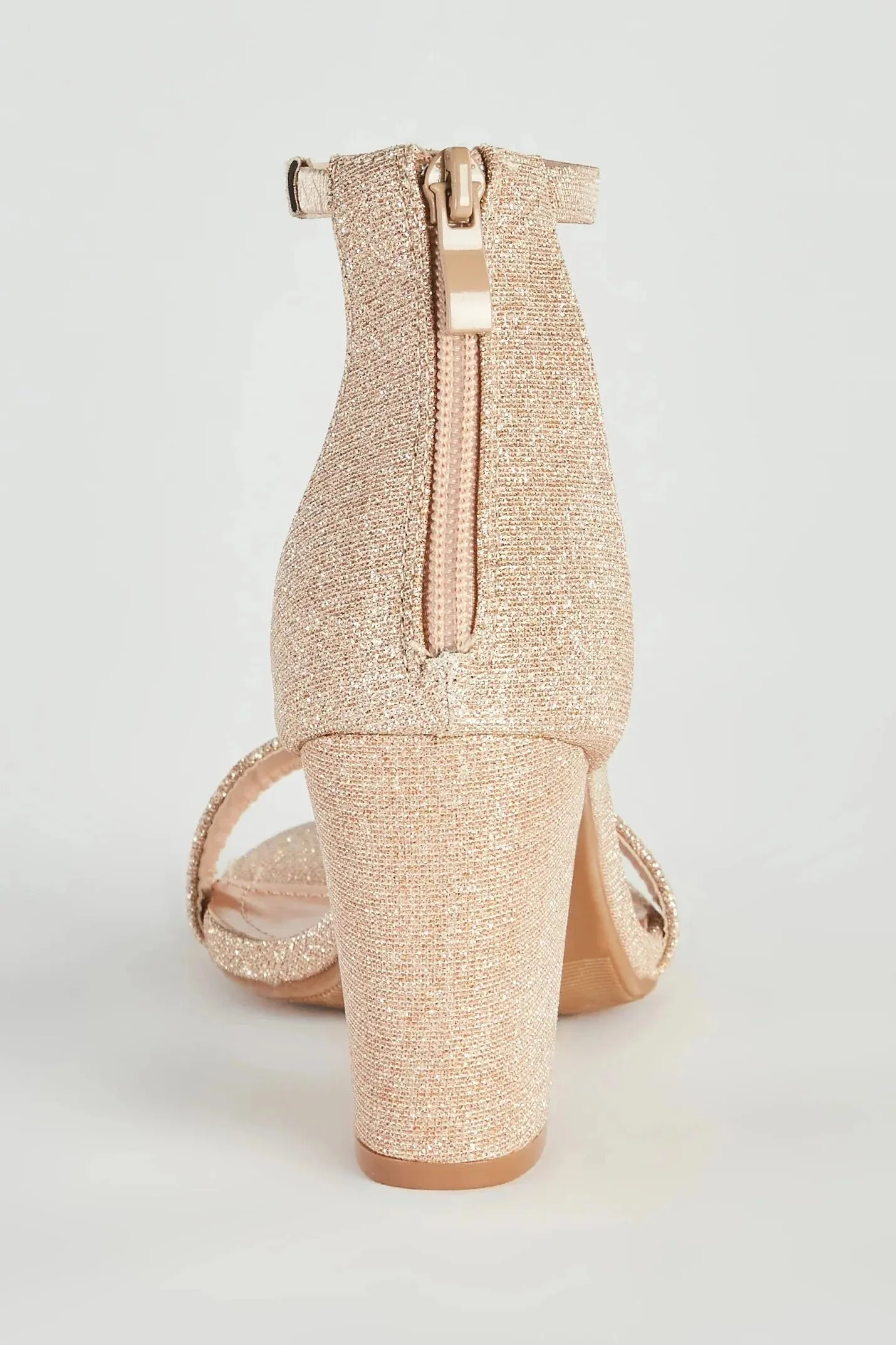 Sparkle Step Glitter Lurex Block Heels