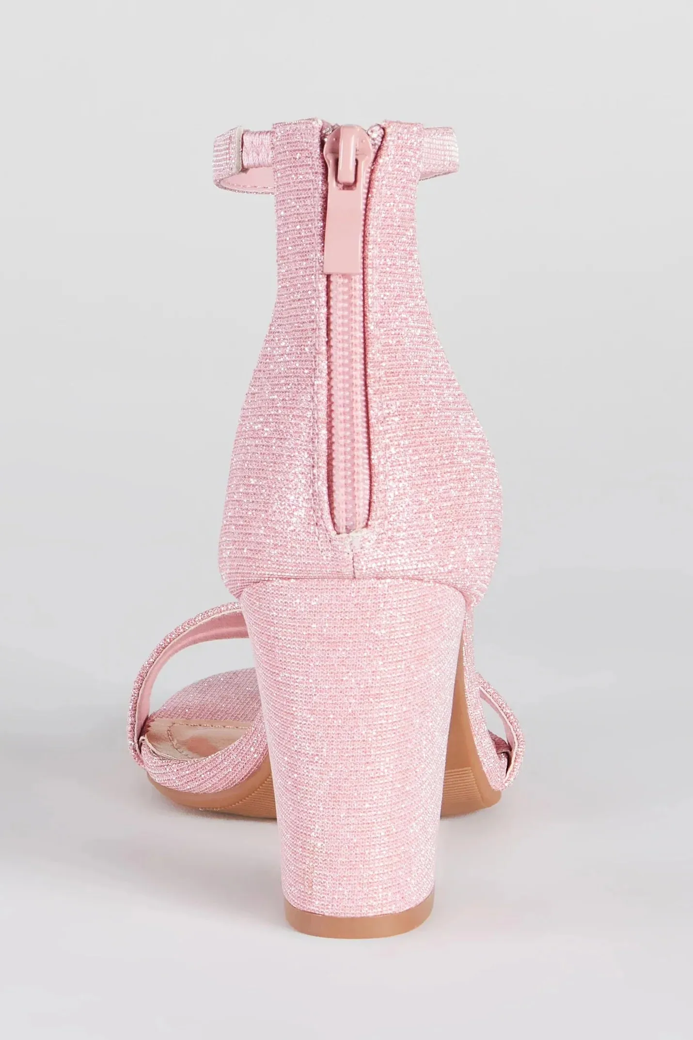 Sparkle Step Glitter Lurex Block Heels