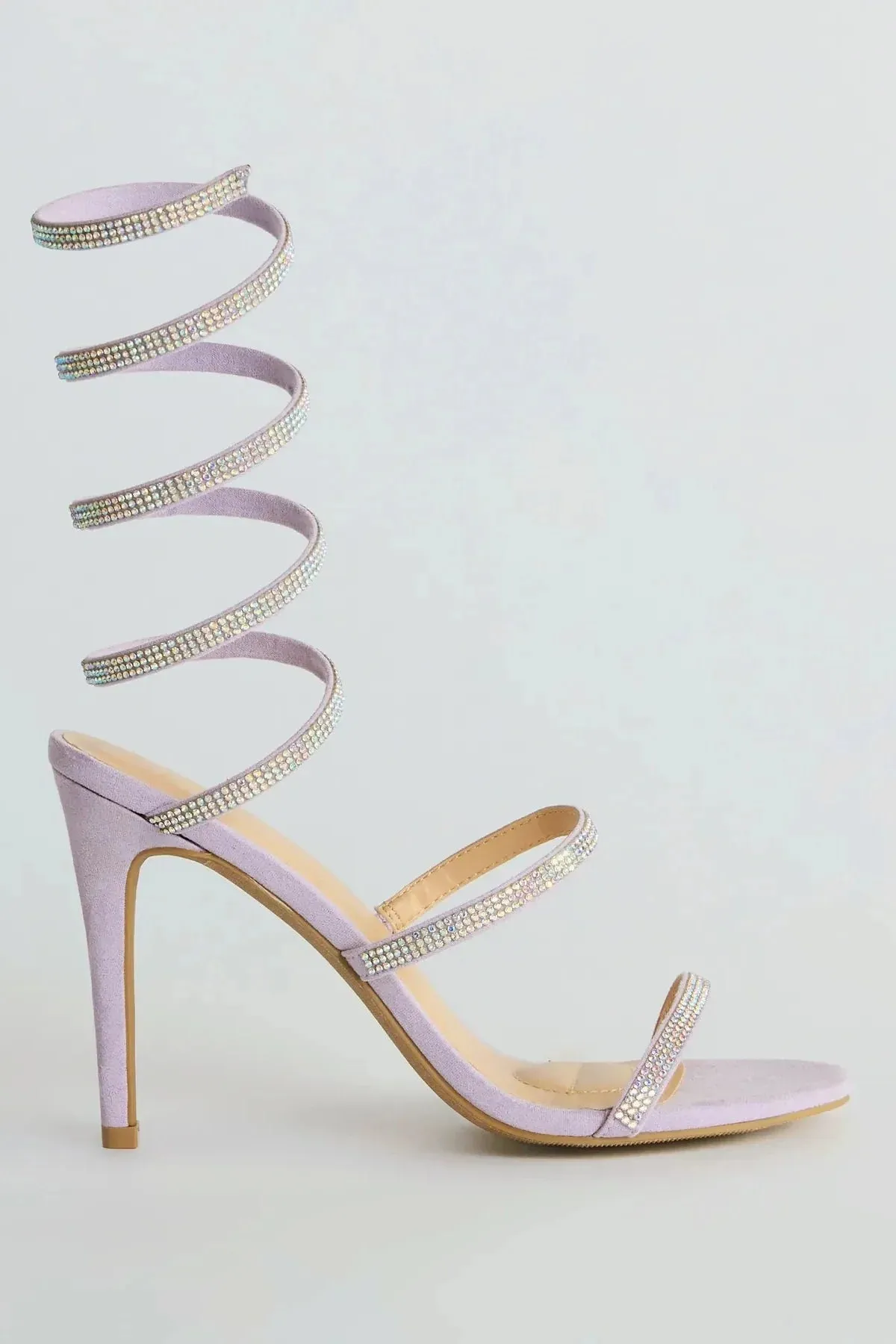 Spiral Rhinestone Stiletto Heels