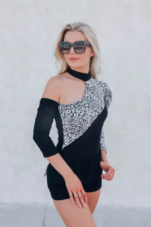 Spirited Asymmetrical One-Shoulder Bodysuit