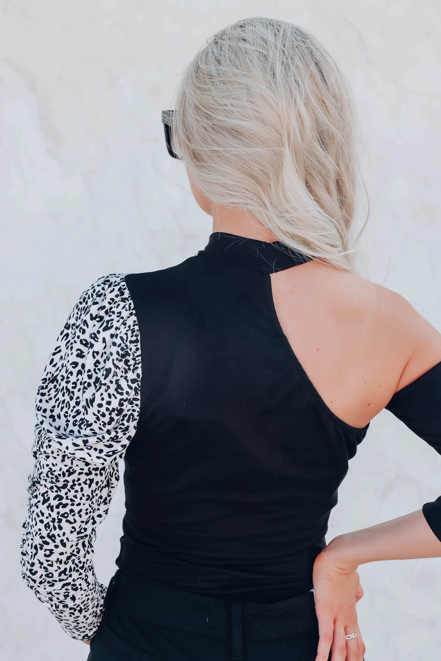 Spirited Asymmetrical One-Shoulder Bodysuit