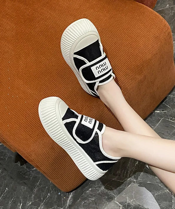 Splicing Flats Casual Mesh Comfy Beige Breathable