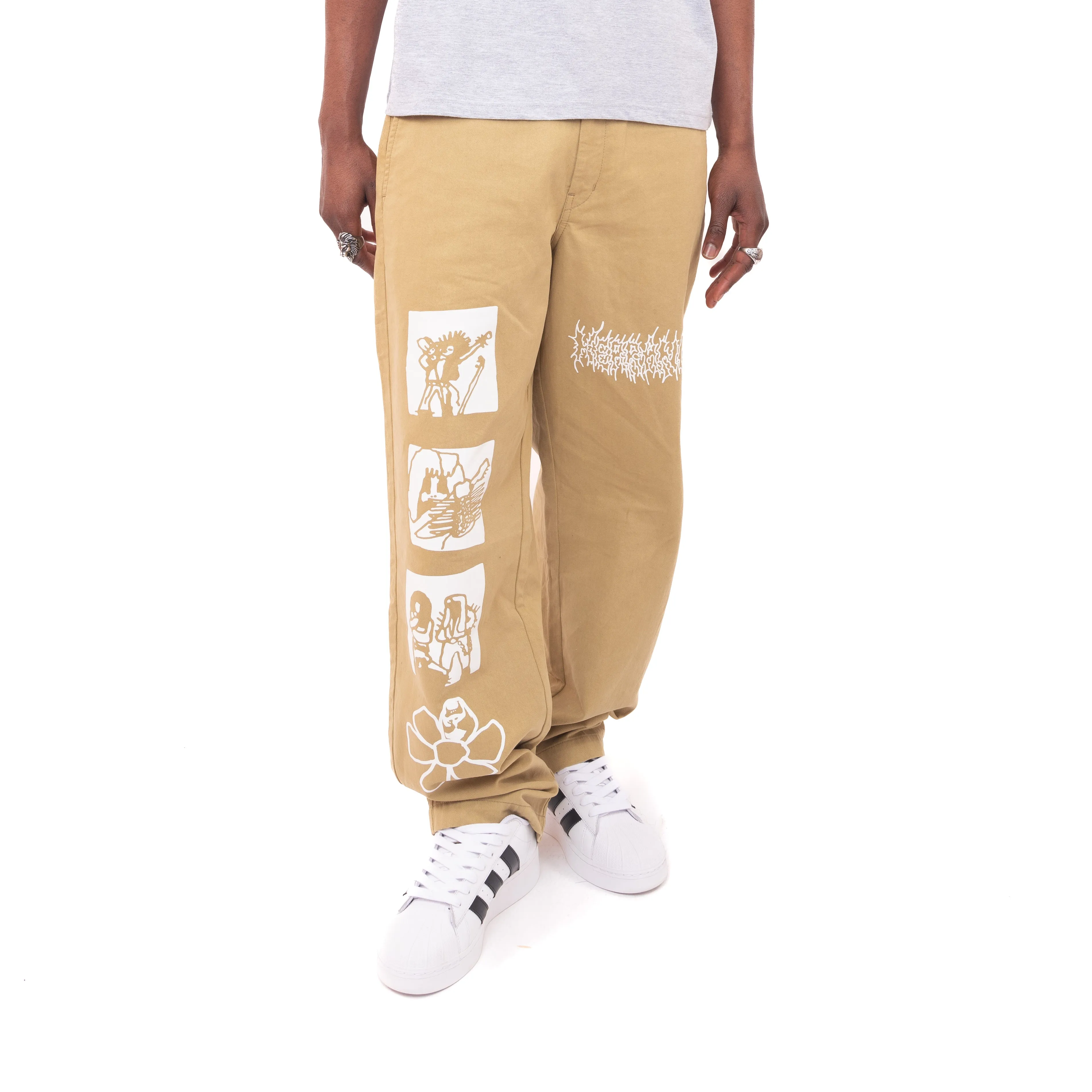 SPOOKY WORK PANTS - BEIGE