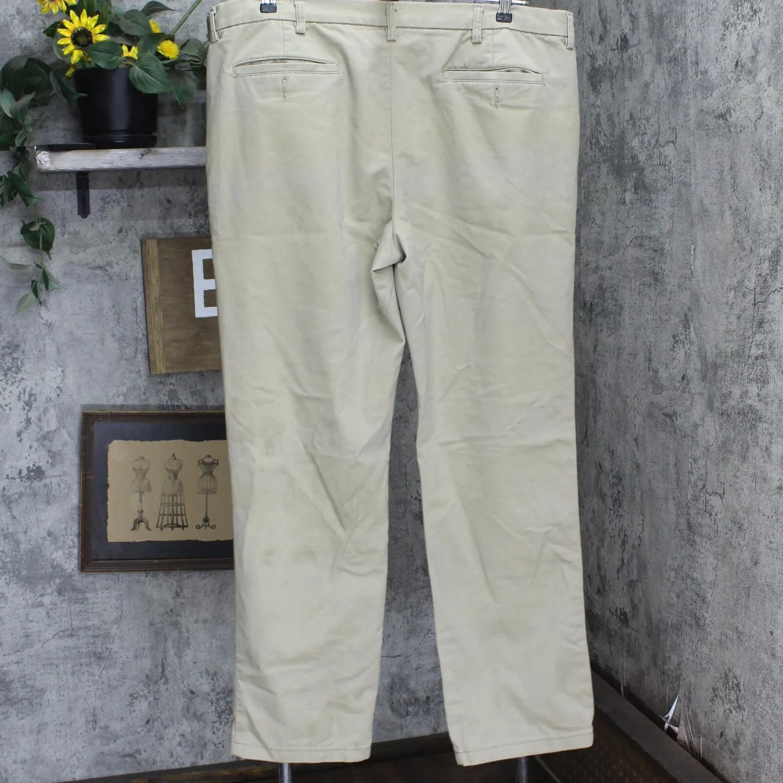 St. Jones Bay Mens Stretch Khaki Pants 166fe54271dc16 Brown 40x34