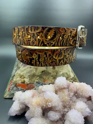 Stamped Leather Belt - Widespread Panic