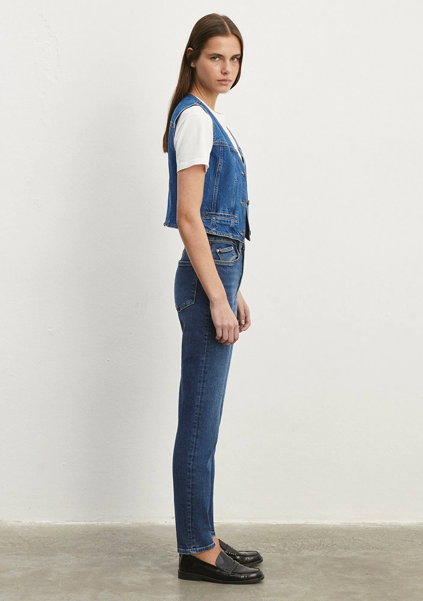 Star Mid Brushed Gold Shape Jean Pants