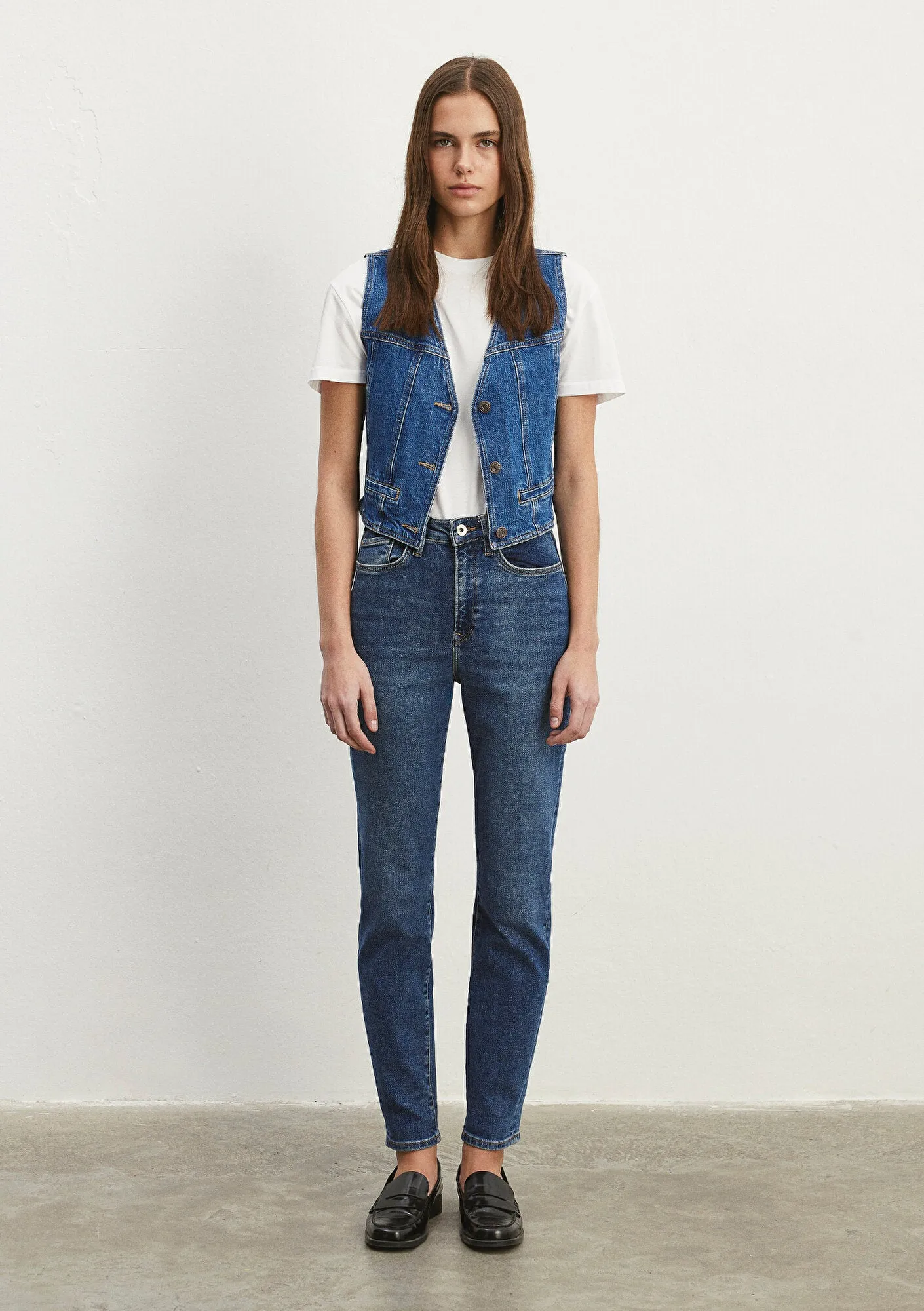Star Mid Brushed Gold Shape Jean Pants