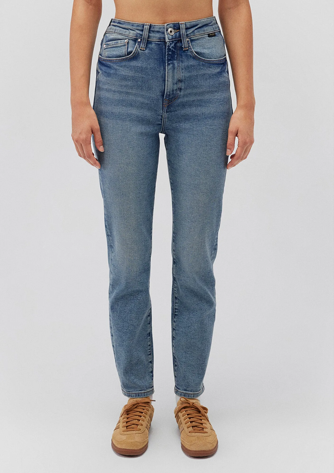 Star Mid Used Gold Shape Jean Pants