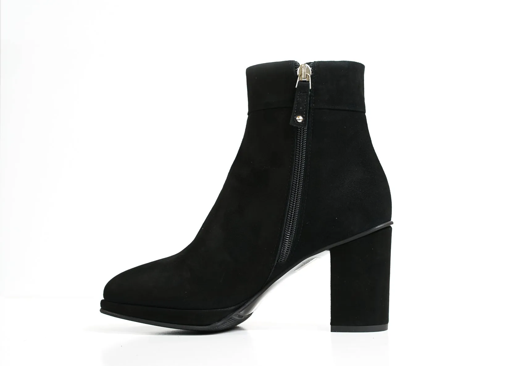 Stefano Stefani Women's Black Suede Ankle Boot 7129 40% OFF