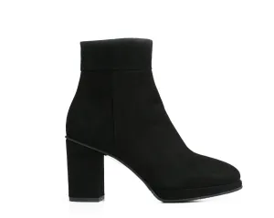 Stefano Stefani Women's Black Suede Ankle Boot 7129 40% OFF