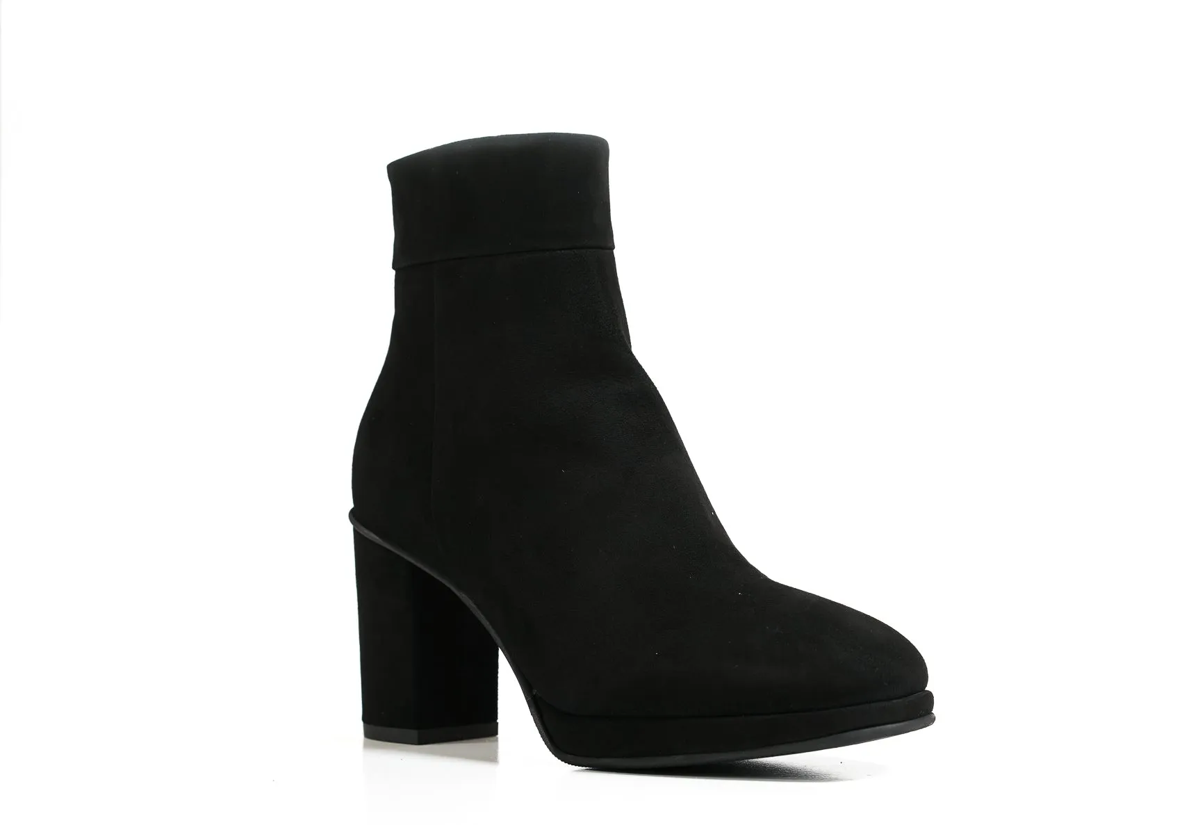 Stefano Stefani Women's Black Suede Ankle Boot 7129 40% OFF