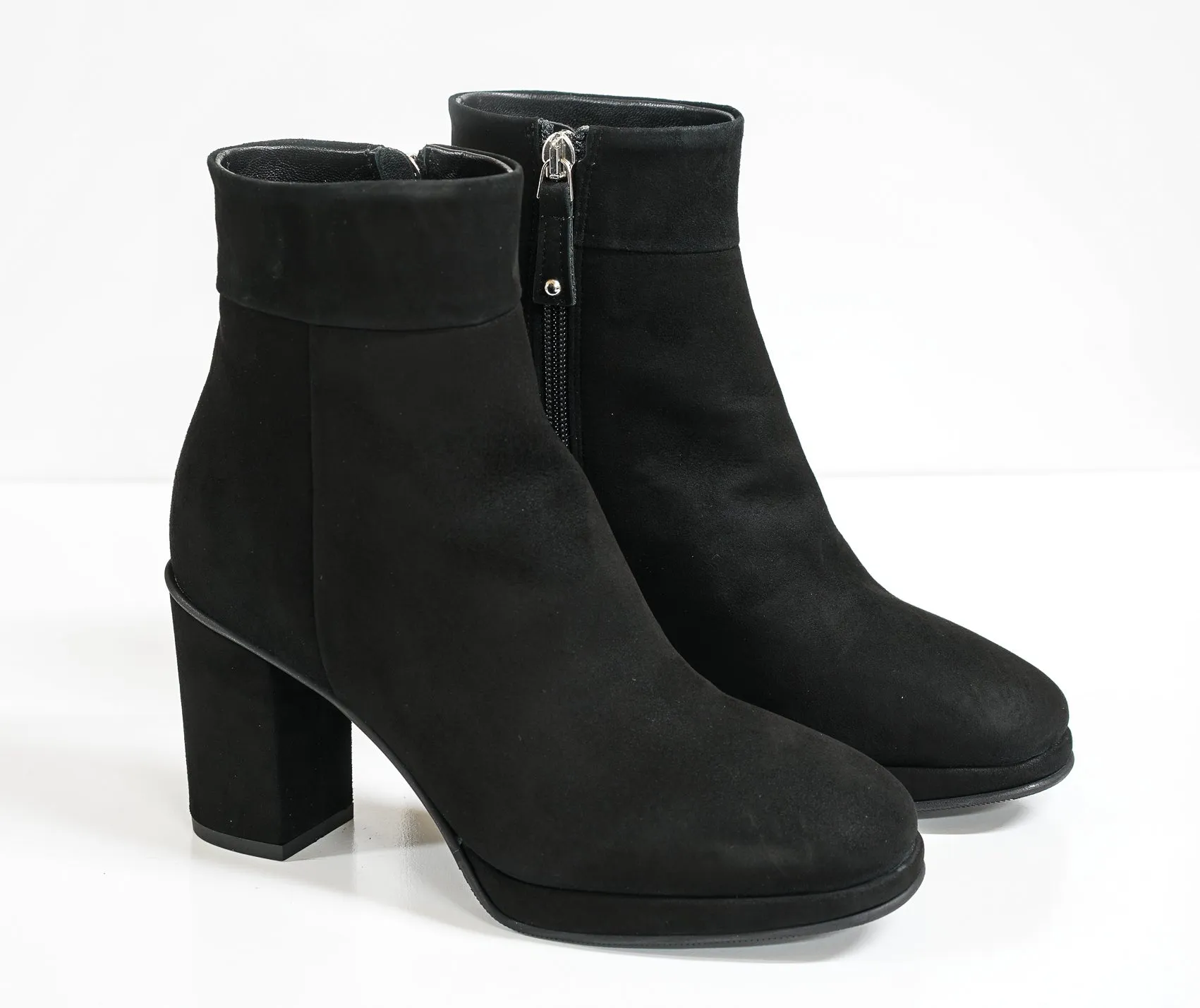 Stefano Stefani Women's Black Suede Ankle Boot 7129 40% OFF