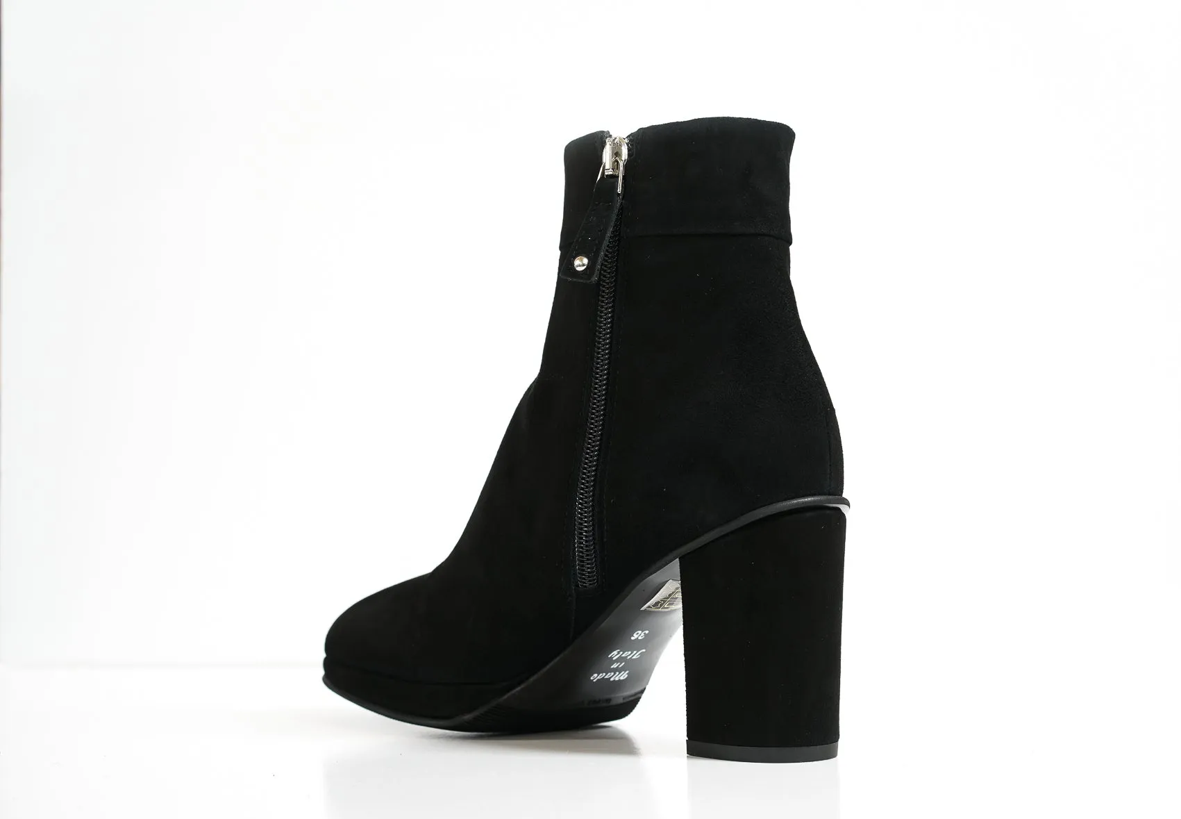 Stefano Stefani Women's Black Suede Ankle Boot 7129 40% OFF