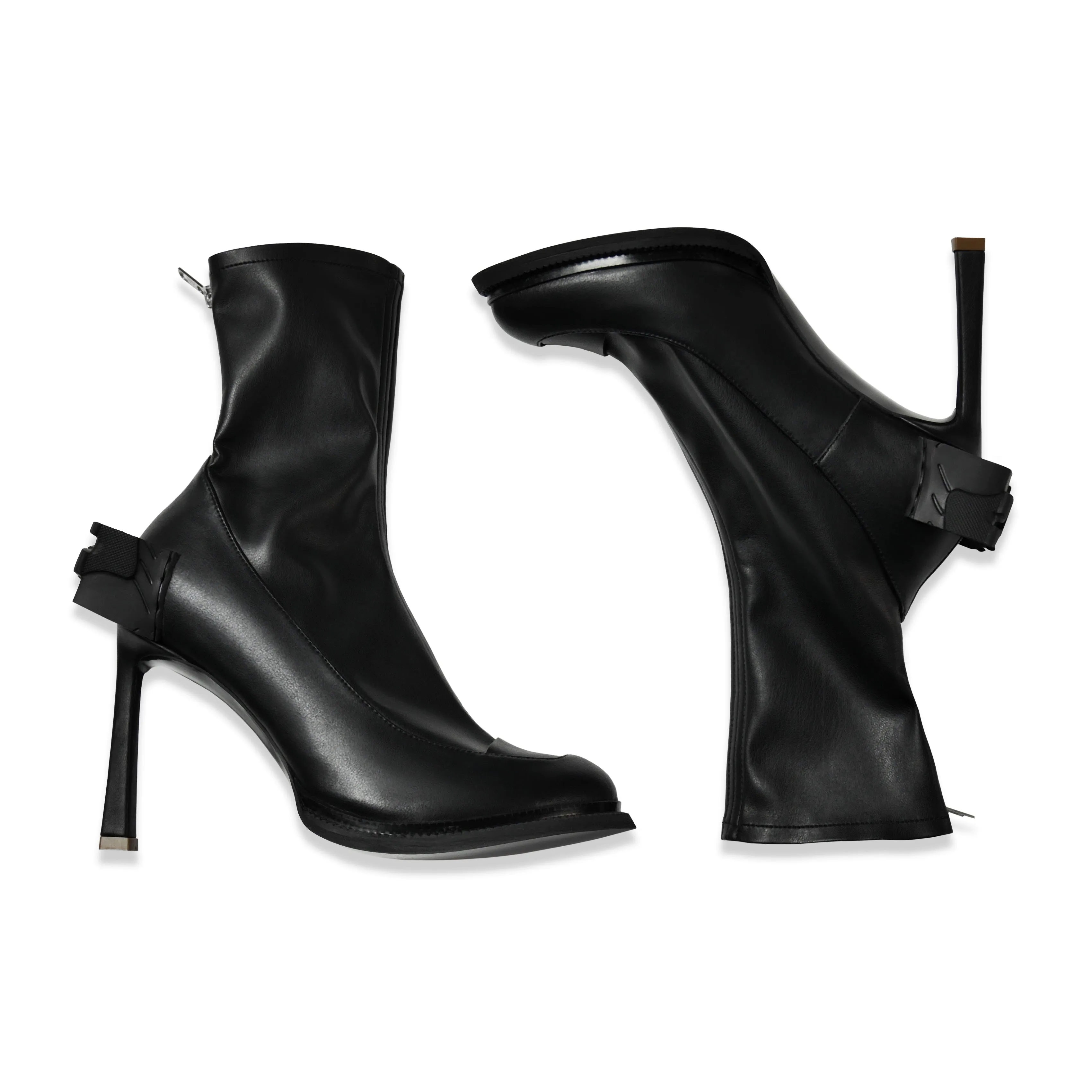 Stiletto Block Heels Black