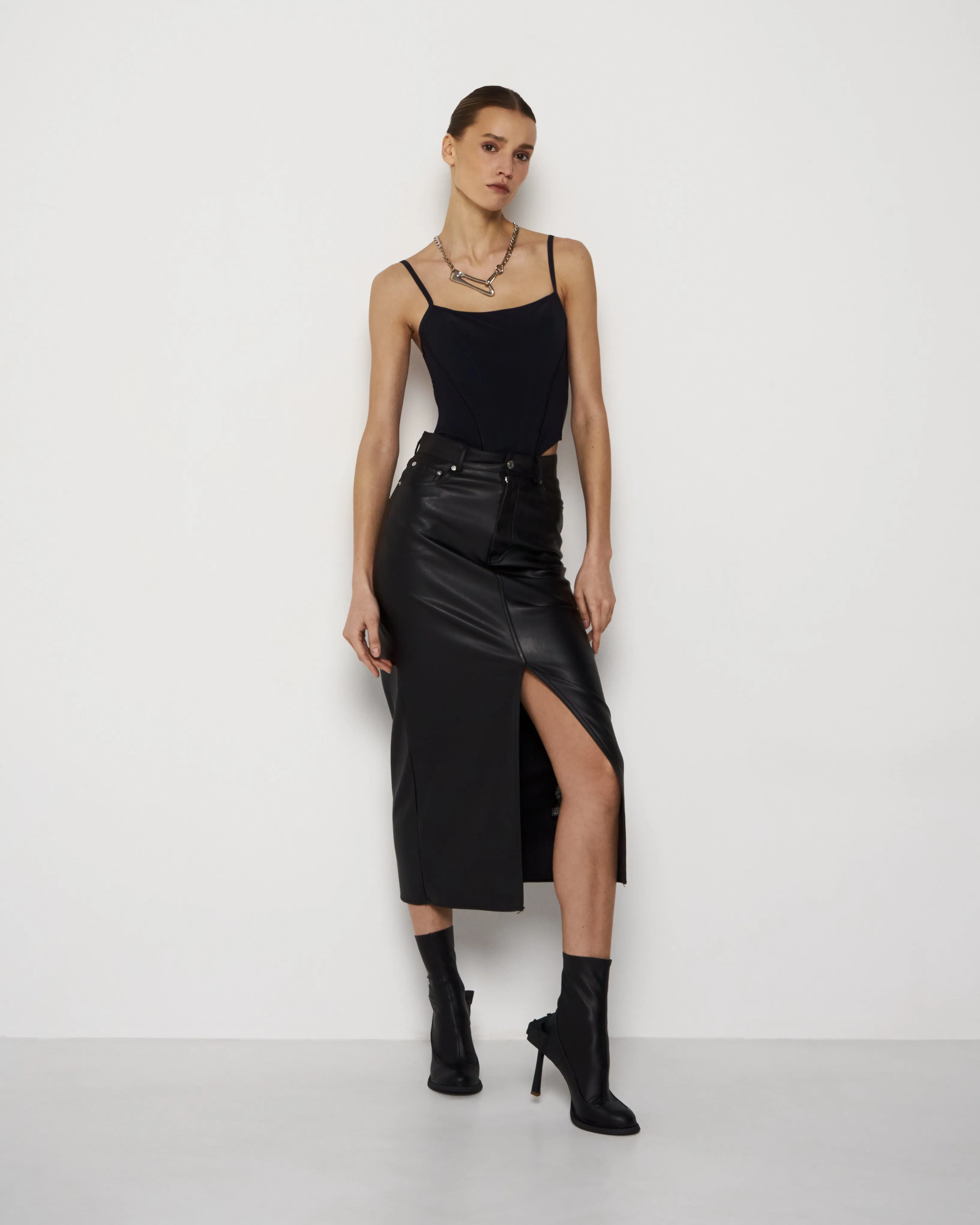 Stiletto Block Heels Black