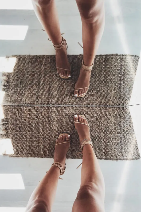 Strappy Eva Heels - Tan