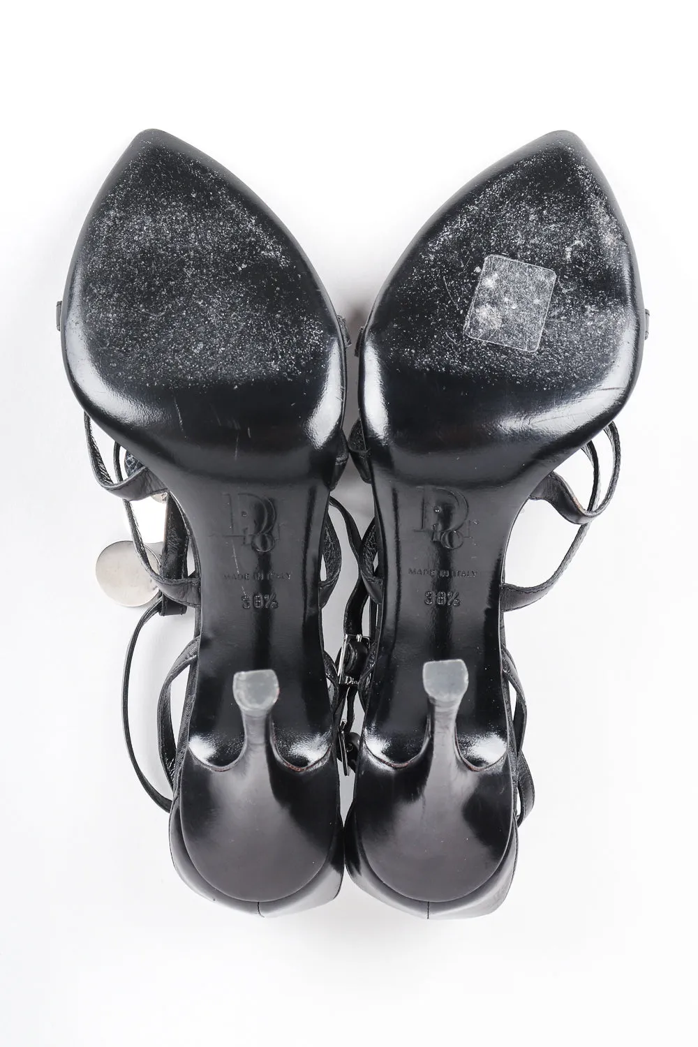 Strappy Logo Coin Heels