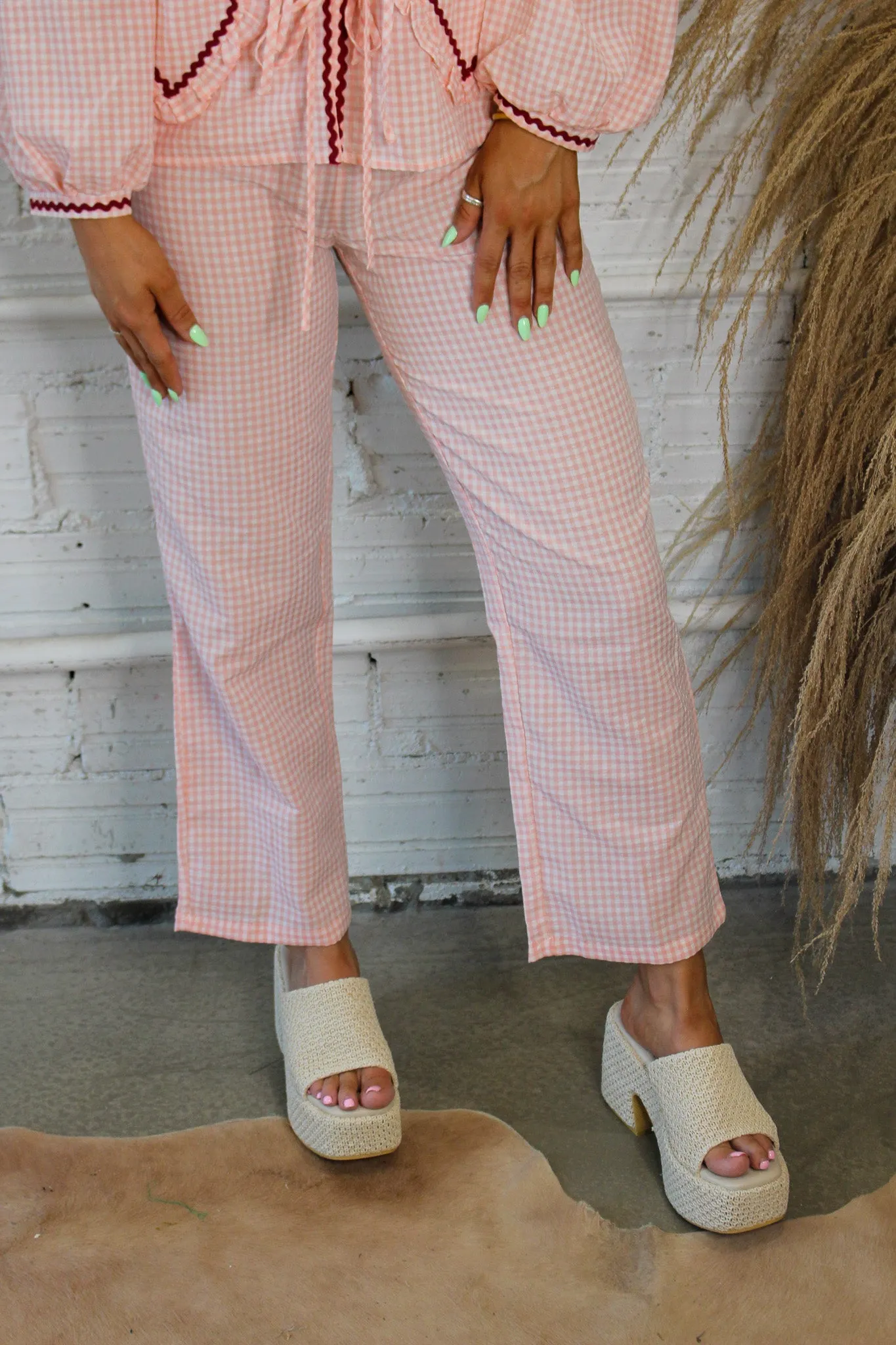 Strawberry Fields Plaid Pants