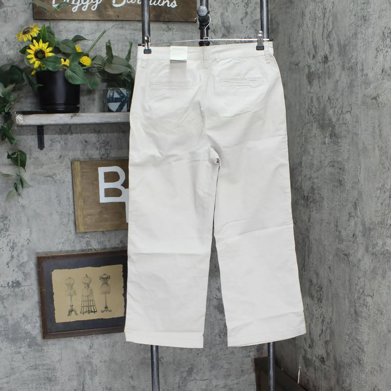 Style & Co Womens Wide Leg Khaki Workman's Pants 100110359