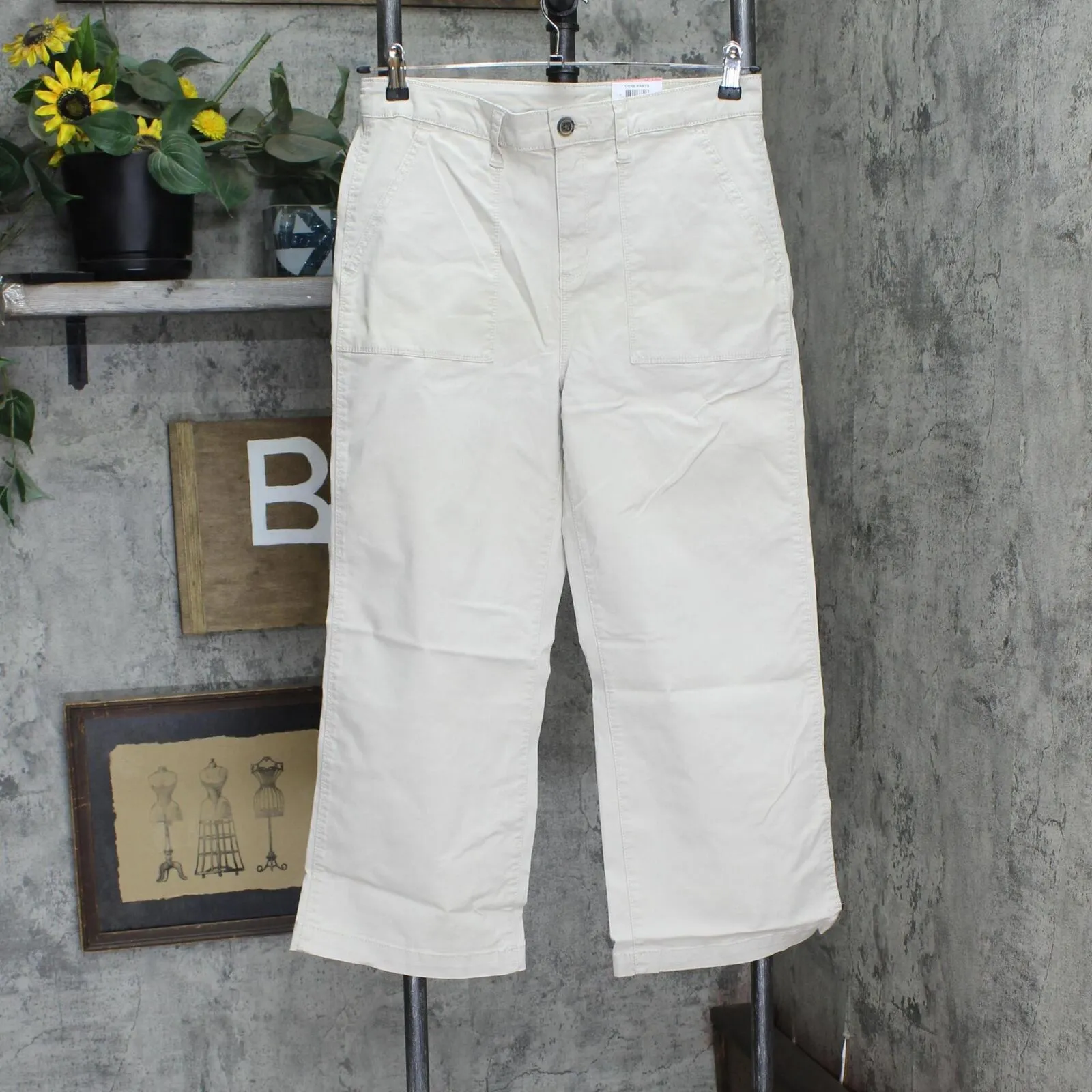 Style & Co Womens Wide Leg Khaki Workman's Pants 100110359