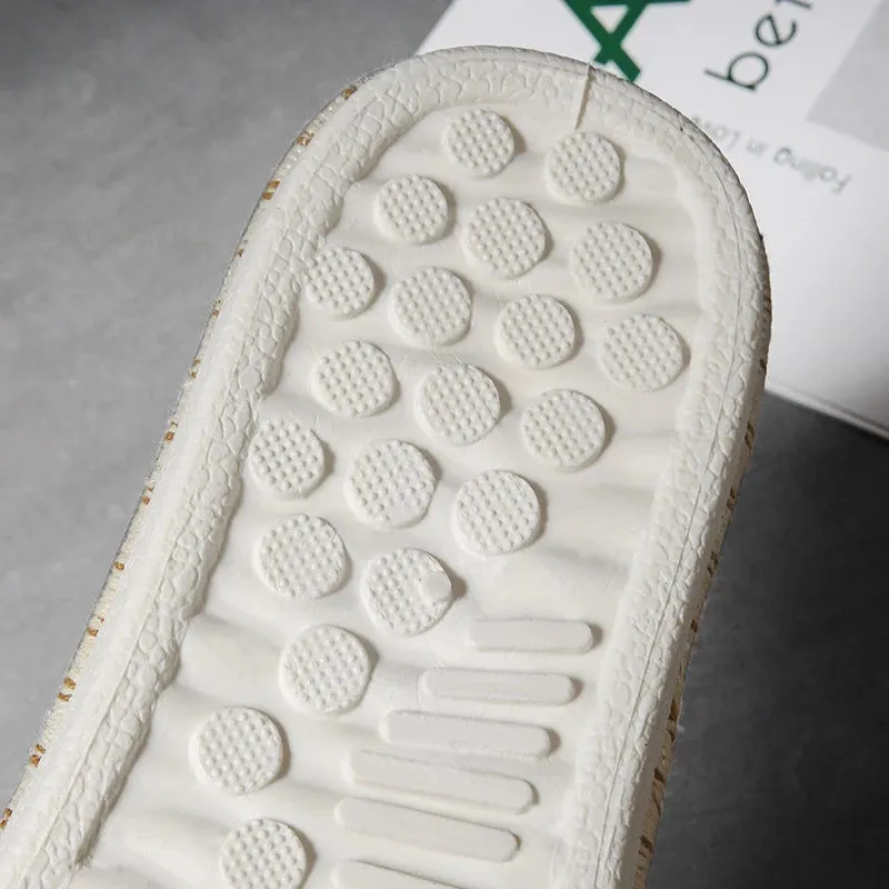 Summer Low women's Retro Canvas Shoes Linen Breathable Casual Flats Shoes womens Espadrilles Loafers