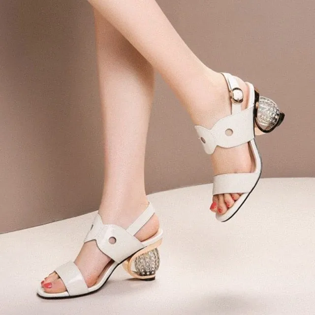 Summer Women Sandals Rhinestone Heels