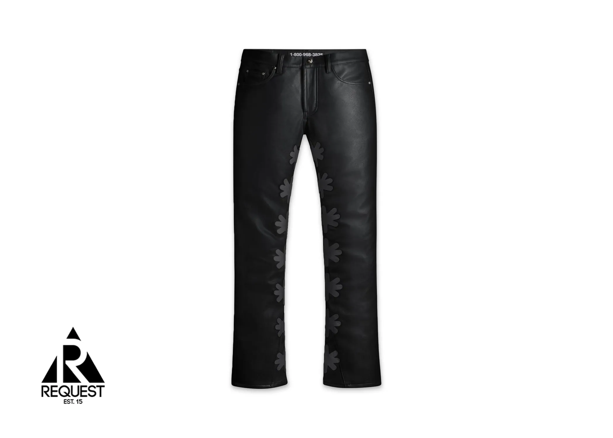 Sun Logo Leather Pants "Black/Black"