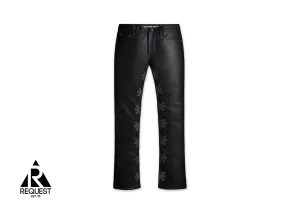 Sun Logo Leather Pants "Black/Black"
