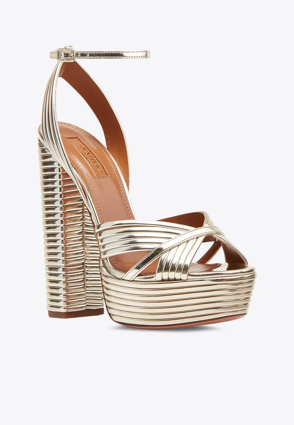 Sundance 140 Crystal-Embellished Platform Sandals