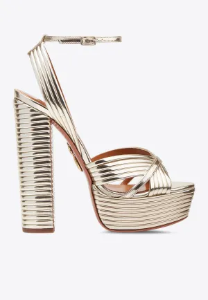 Sundance 140 Crystal-Embellished Platform Sandals
